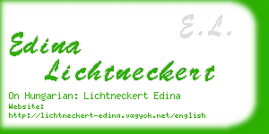 edina lichtneckert business card